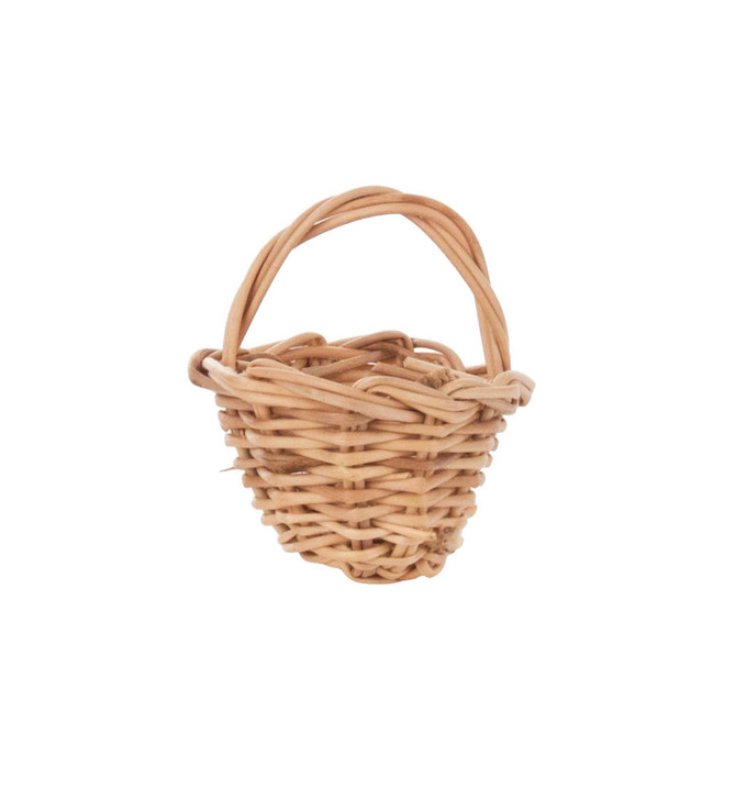 Replacement Mini Wood Reed German Basket Figurine – alternate view of the wooden figurine