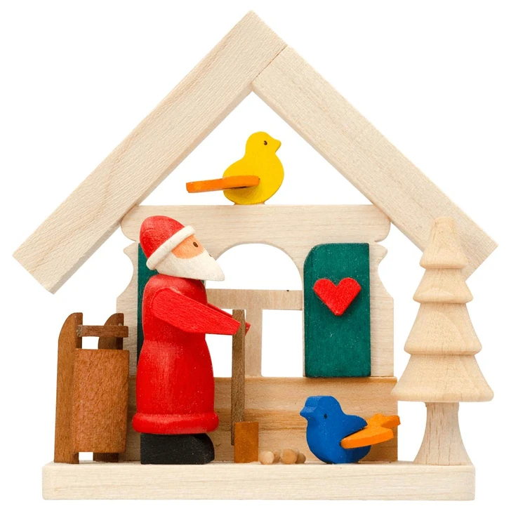 Santa's House - German made Ornament – Christmas ornament by Graupner Holzminiaturen