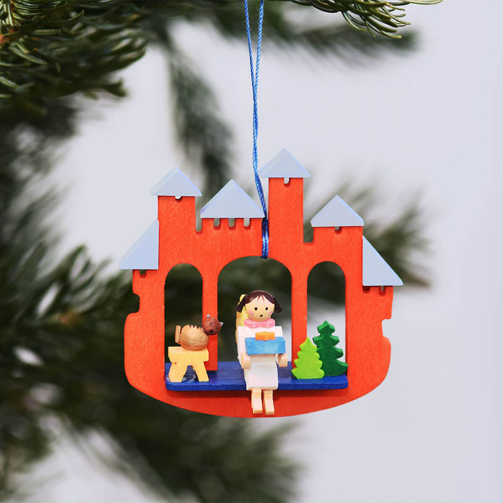 Angel - City Gate Wooden Ornament – alternate view of the Christmas ornament