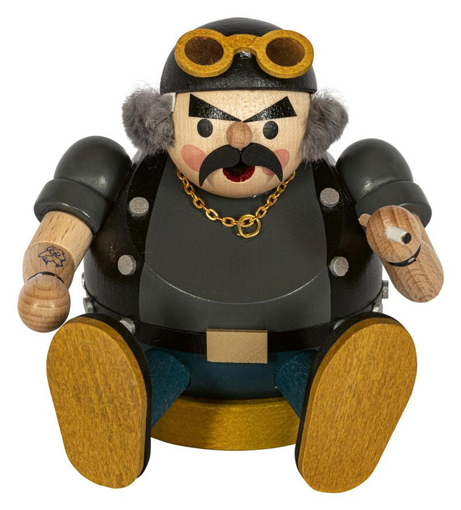 Biker Sitting Natural German Smoker – German Christmas smoker by Richard Glaesser