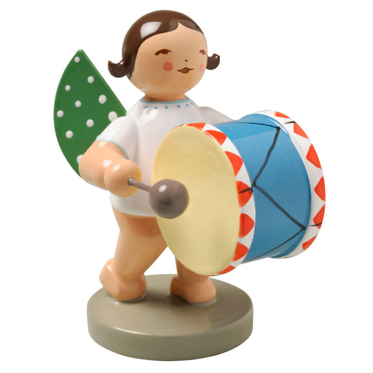 WENDT & KÜHN Angel Little Bass Drum Figurine – alternate view of the Christmas ornament