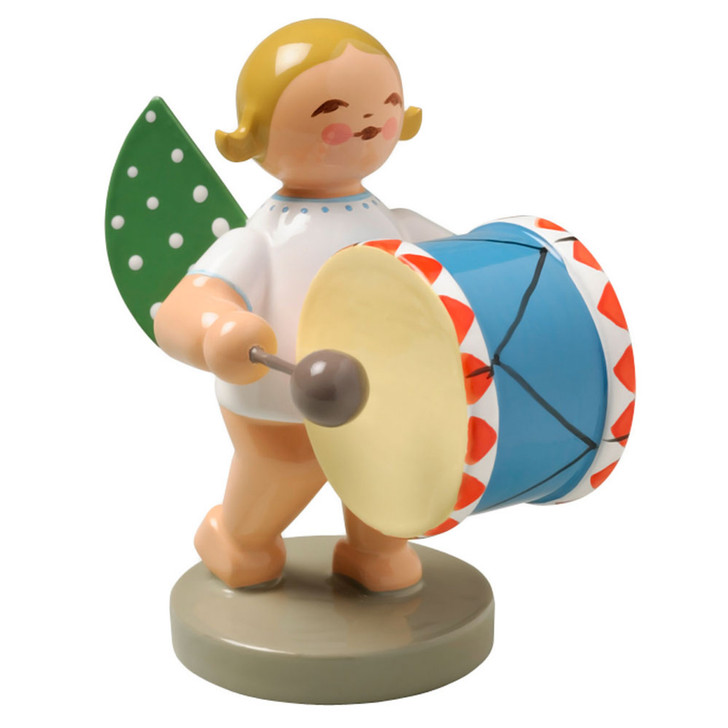 WENDT & KÜHN Angel Little Bass Drum Figurine – Christmas ornament