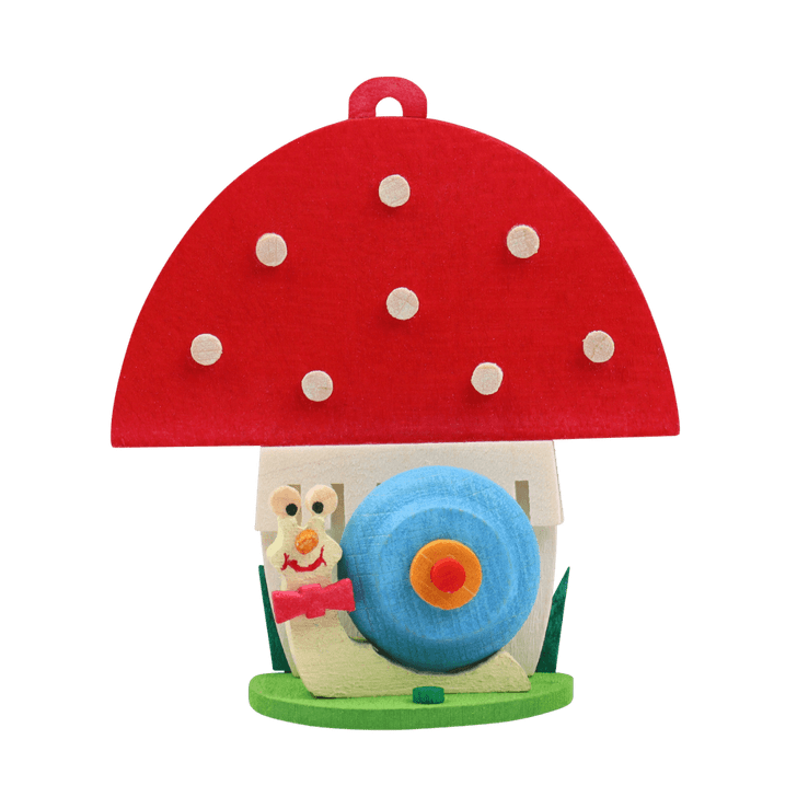 Snail and Mushroom Ornament – Christmas ornament by Graupner Holzminiaturen