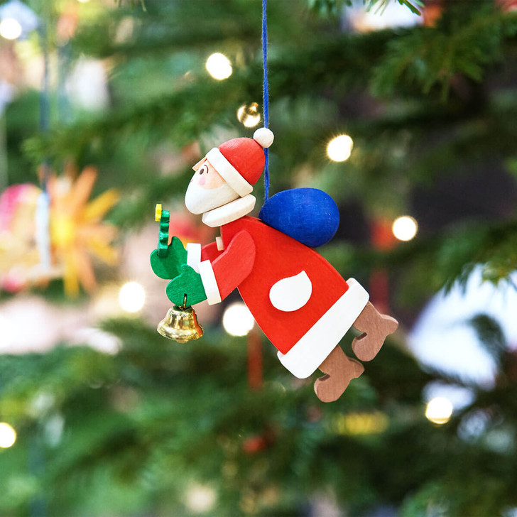 Santa German Made Ornament – side view of the Christmas ornament