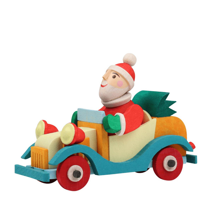 Santa in a Car Wooden Ornament – Christmas ornament by Graupner Holzminiaturen