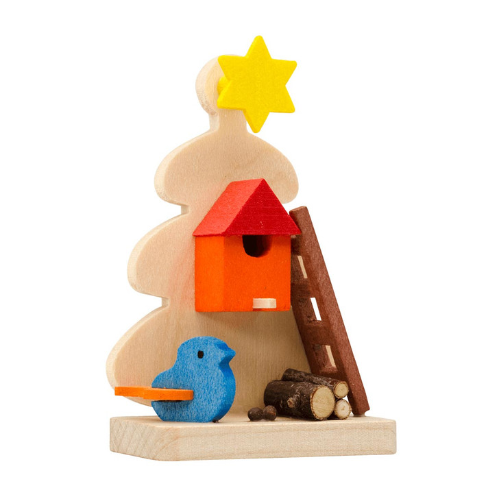 Bird House in Tree Ornament – Christmas ornament by Graupner Holzminiaturen