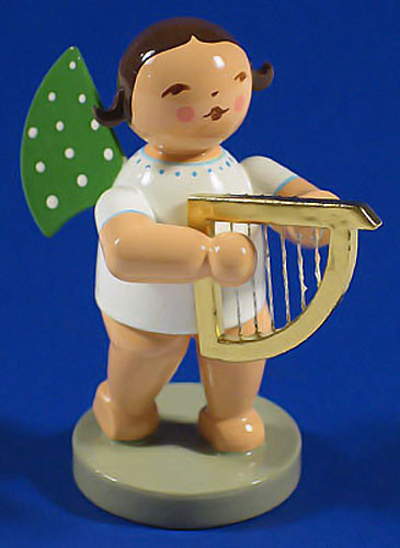 WENDT & KÜHN Angel Small Harp Figurine – detail view of the Christmas ornament