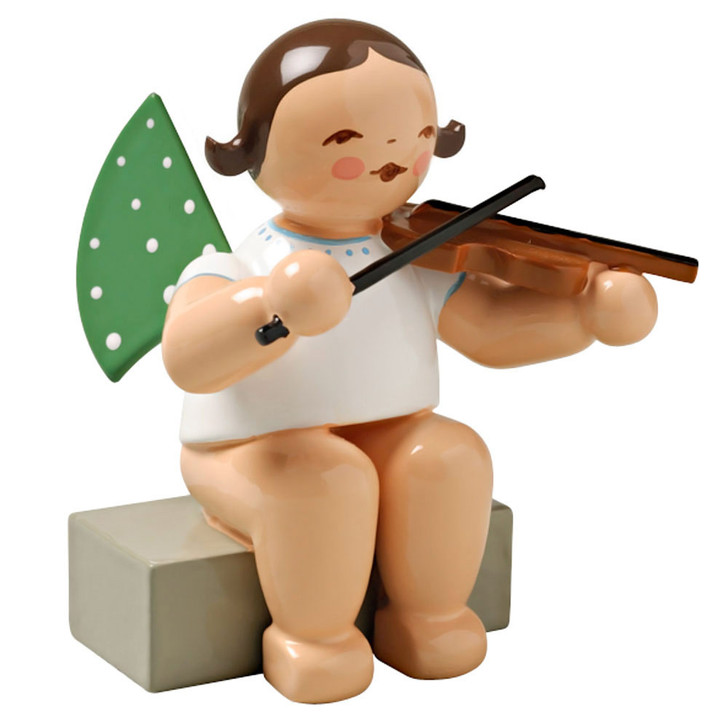 WENDT & KÜHN Sitting Angel Violin Figurine – alternate view of the Christmas ornament