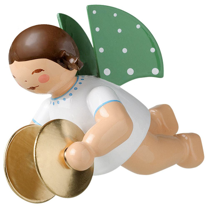 WENDT & KÜHN Ornament Flying Angel with Cymbals – alternate view of the Christmas ornament