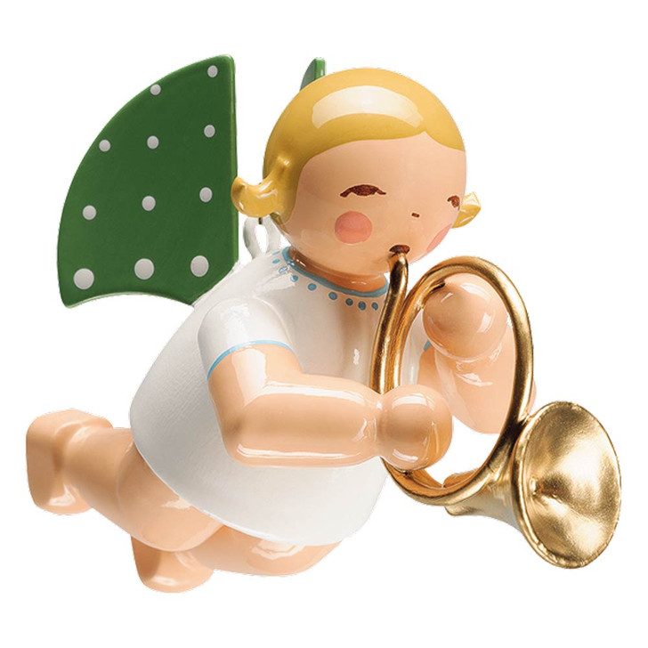 WENDT & KÜHN Ornament Flying Angel with French Horn – Christmas ornament