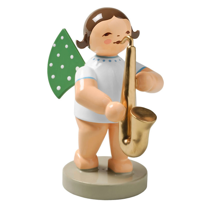 WENDT & KÜHN Standing Angel Saxophone Figurine – Christmas ornament