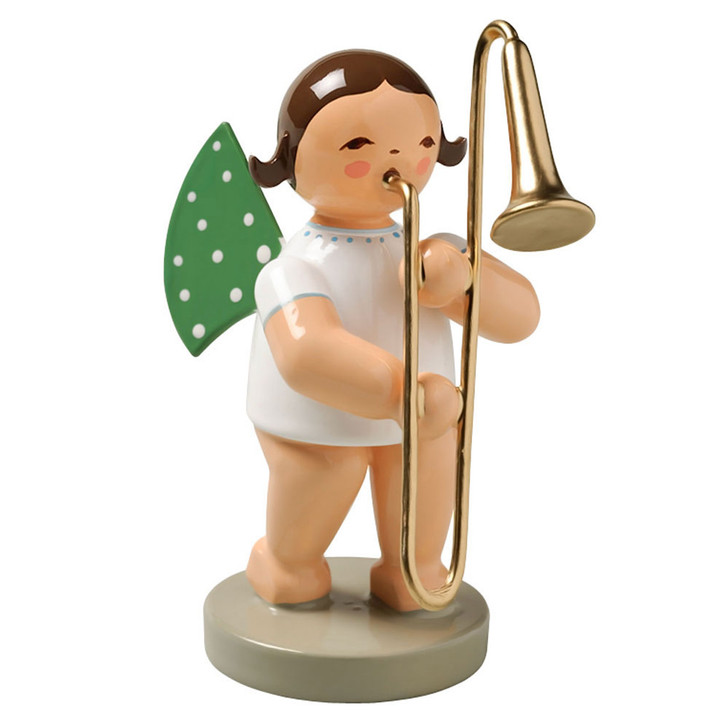 Brunette Angel Trombone Figurine Wendt Kuhn