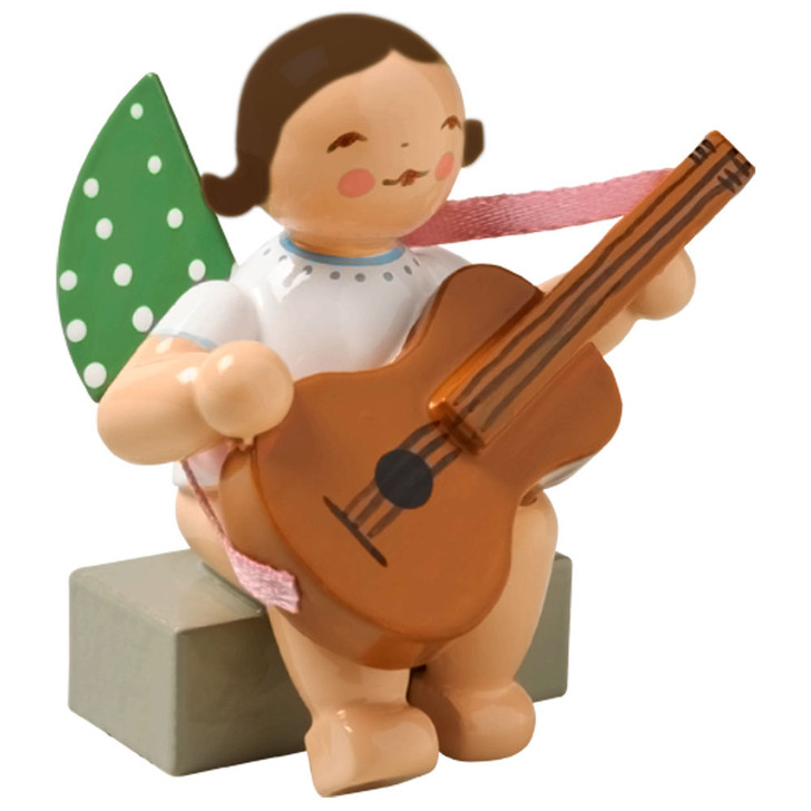 WENDT & KÜHN Sitting Angel Guitar Figurine – alternate view of the Christmas ornament
