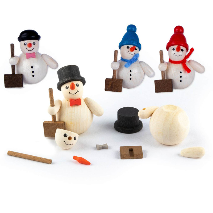 Build a Snowman Figurine Kit - Shovels – Christmas ornament by Holzwaren Egermann