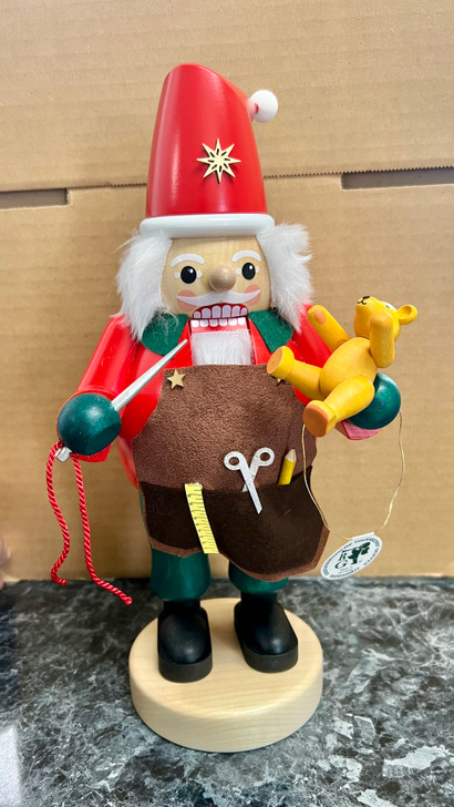 Nutcracker Santa with Teddy Bear Maker - 29CM TALL – alternate view of the German nutcracker