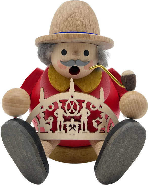 Carpenter Sitting with Candle Arch | 5.5 Inches Tall – German Christmas smoker by Richard Glaesser