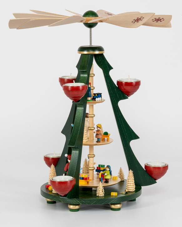 Santa and the Children 3 Tier Tealight Pyramid | 40cm