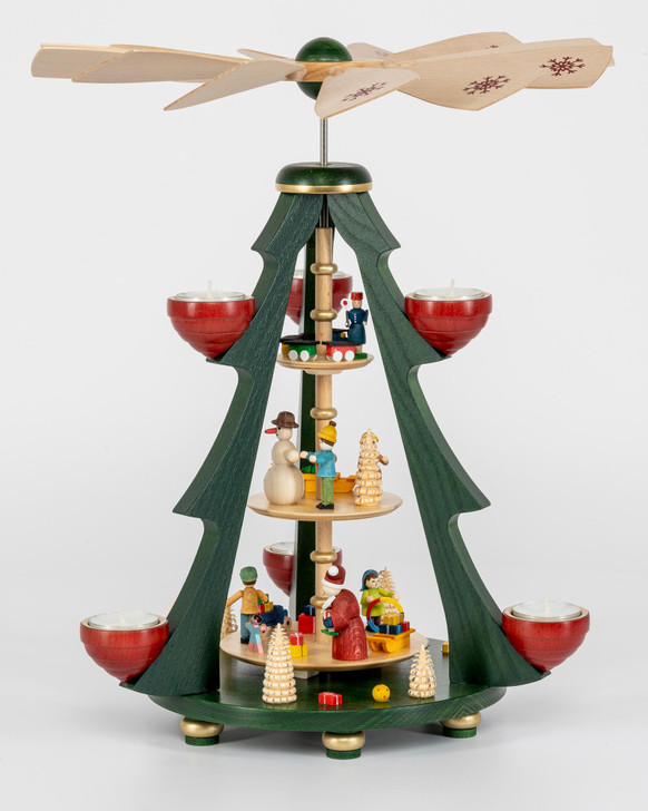 Santa and the Children 3 Tier Tealight Pyramid | 40cm