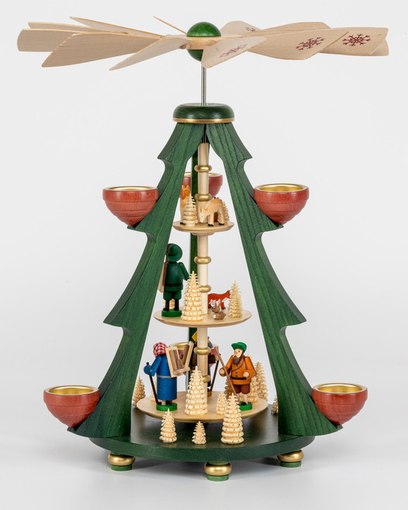 Wood Workers Tealight Tree Pyramid | 16 inch 40cm