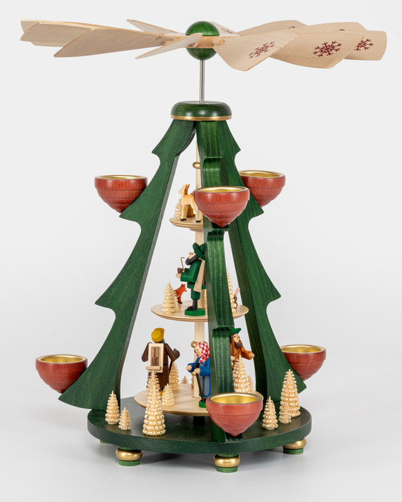 Wood Workers Tealight Tree Pyramid | 16 inch 40cm