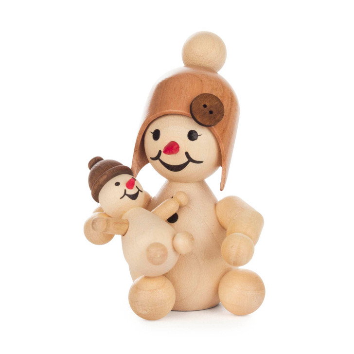 Snowman Holding a Baby Snowman Figurine – Christmas ornament by Wagner, Volkmar