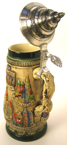 City Scenes German Beer Stein – side view of the German handcrafted gift