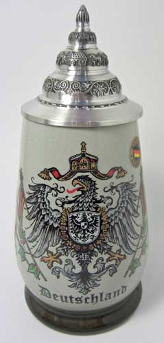 Eagle Flag German Beer Stein – side view of the German handcrafted gift