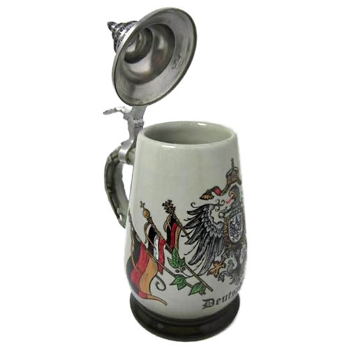 Eagle Flag German Beer Stein – German handcrafted gift by King Werk