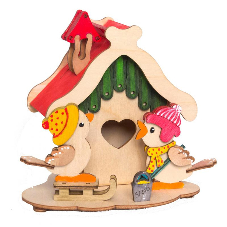 German DIY Smoker KIT - Unpainted Smoker House | 5 Inches – detail view of the German Christmas smoker