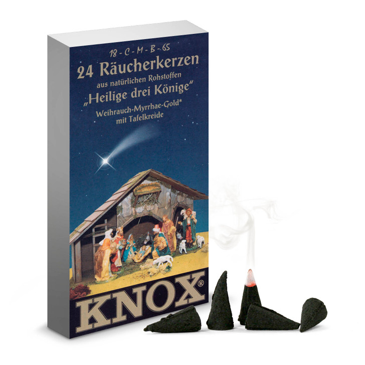 KNOX Holy Kings Incense with Metal Holder – German Christmas smoker