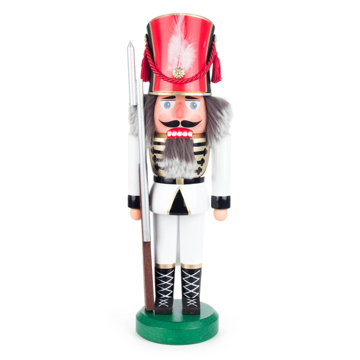 Majestic 15inch German Wooden Soldier Nutcracker - Traditional Handcrafted Festive Decor