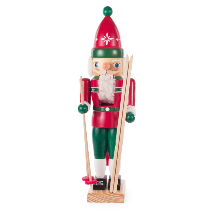 Skier Santa Nutcracker 35 cm – alternate view of the German nutcracker