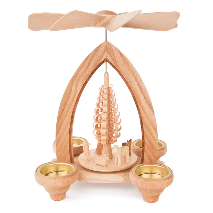 Shepherd with his Dog Tealight Pyramid – alternate view of the Christmas pyramid