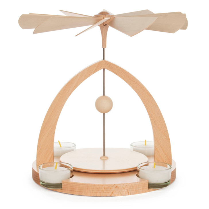 Tealight Pyramid with No Figures | 22cm – Christmas pyramid by Frank Weber