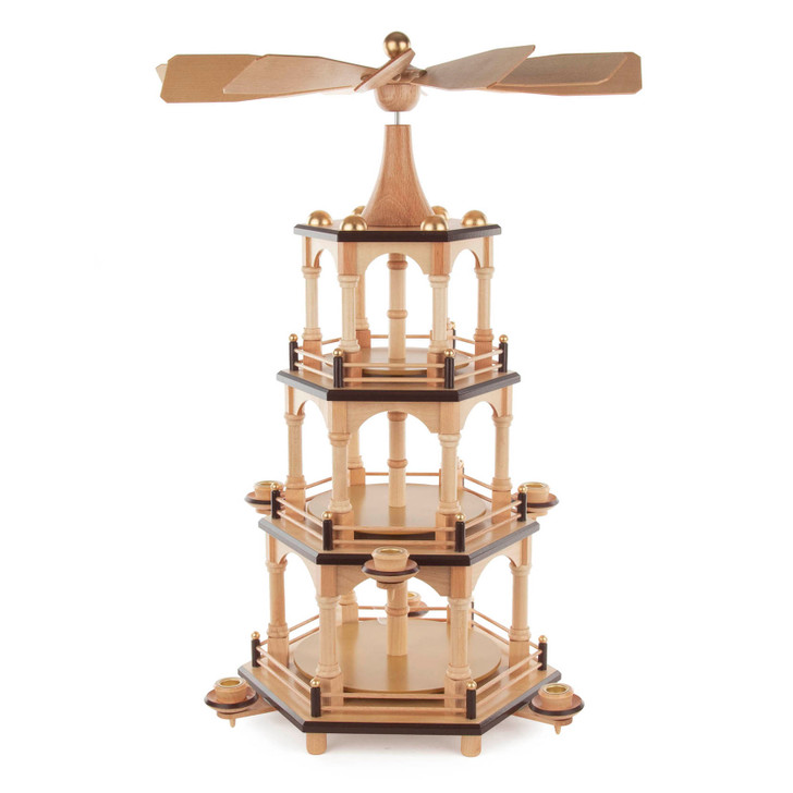 Pyramid 3 tiers no figures | 19.7 inches 50cm – Christmas pyramid by Volker & Heiko Flath