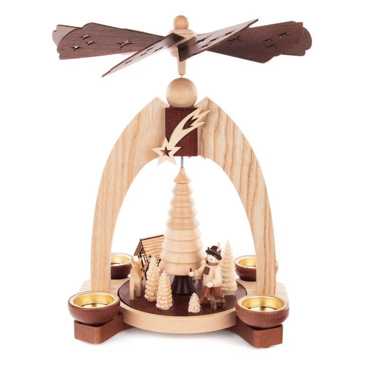 Deer Hunter Tealight Pyramid | 33cm – Christmas pyramid by Jan Legler eK
