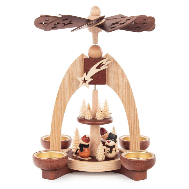 Christmas 2-tier Tealight Pyramid | 26cm – Christmas pyramid by Jan Legler eK