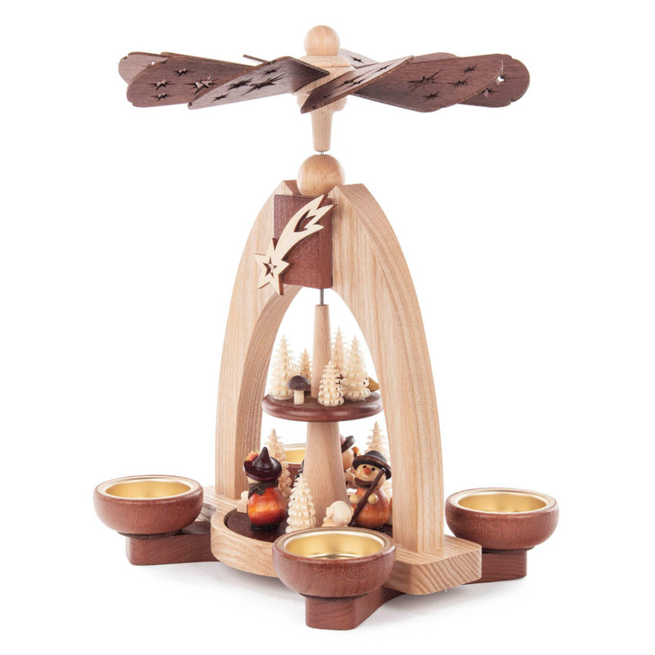 Forest Tealight Pyramid | 2-tier | 26cm – alternate view of the Christmas pyramid