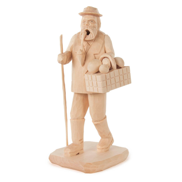 Handcarved Mushroom Man Incense Smoker | 7.4 Inches Tall – German Christmas smoker by Andreas Veit
