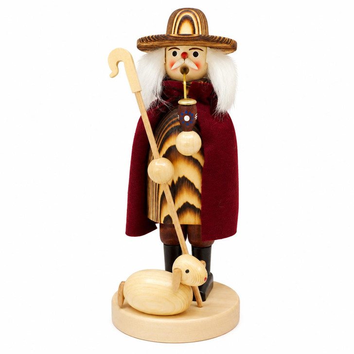 Sand-Finished Shepherd Incense Smoker | 25 cm – German Christmas smoker by Franz Karl