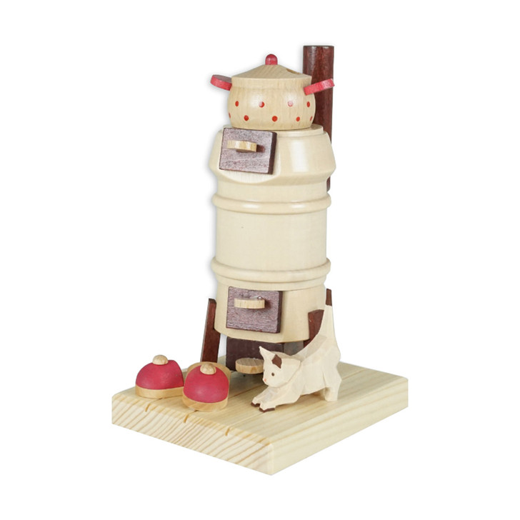 Cat by the Over Incense Smoker – German Christmas smoker by Franz Karl