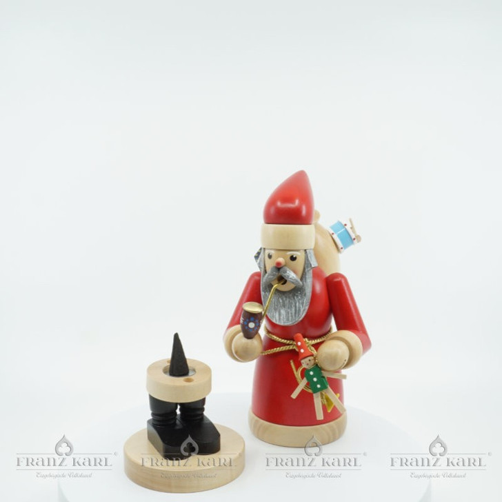 Toy Carrying Santa Smoker | 25cm – detail view of the German Christmas smoker