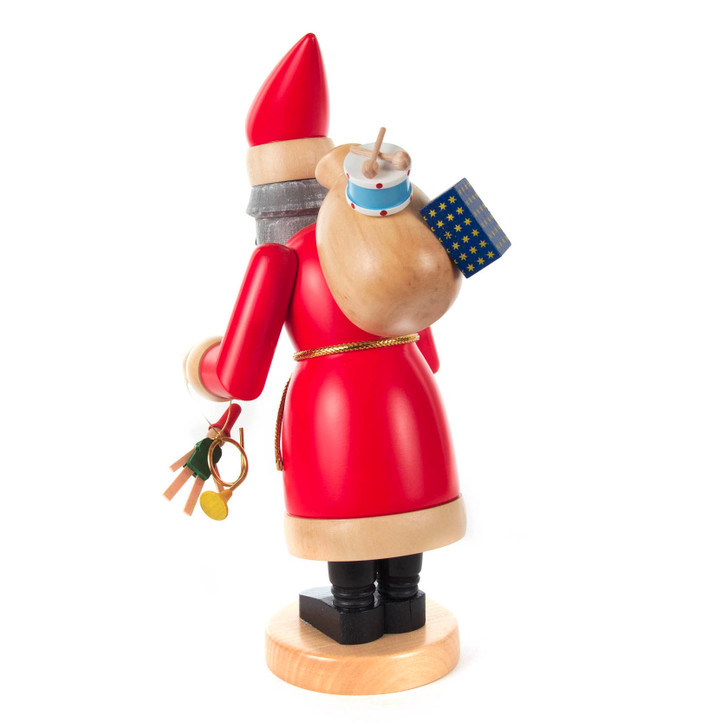 Toy Carrying Santa Smoker | 25cm – alternate view of the German Christmas smoker