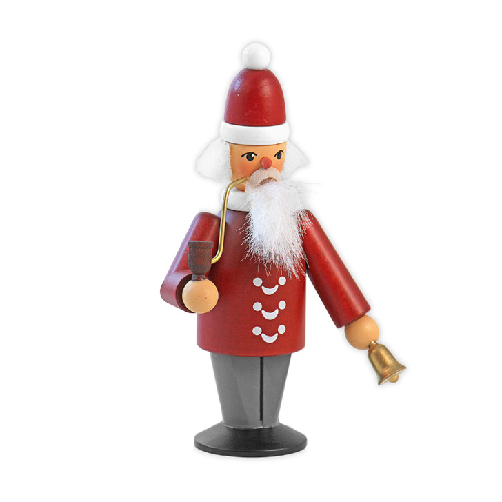 Santa Claus with Bell | 16.5cm – German Christmas smoker by Franz Karl