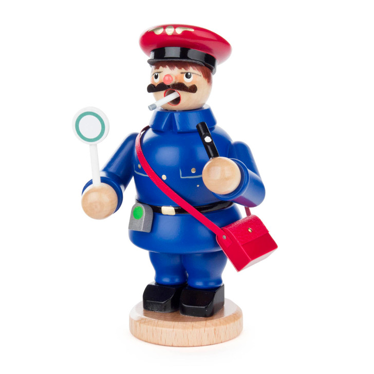 Train Conductor Incense Smoker | 13cm – German Christmas smoker by Ginetta Groschl