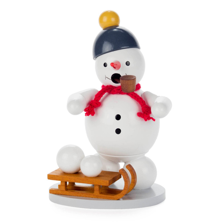 Snowman with Sled German Smoker