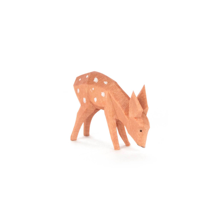Hand Carved Deer - Feeding Position - 1 Inch Tall – Christmas ornament by Steffen Löschner