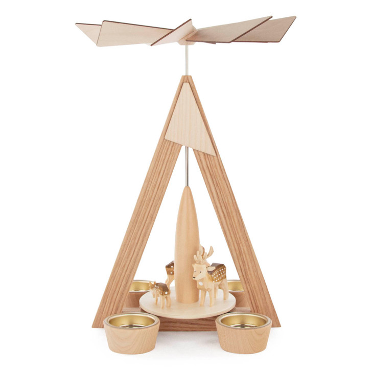 Natural Deer Tealight Candle Pyramid – Christmas pyramid by Schalling, Thomas