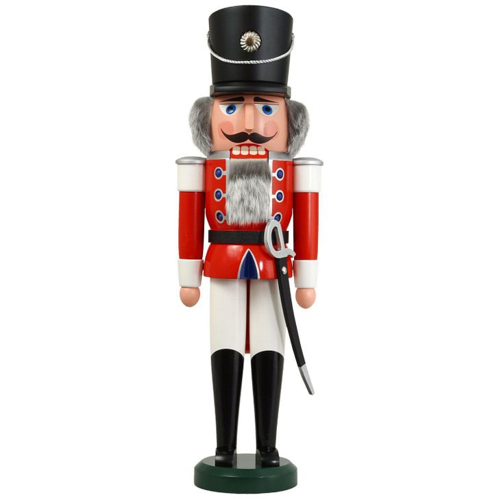 Seiffener Volkskunst Replacement Sword Handle – detail view of the German Christmas smoker