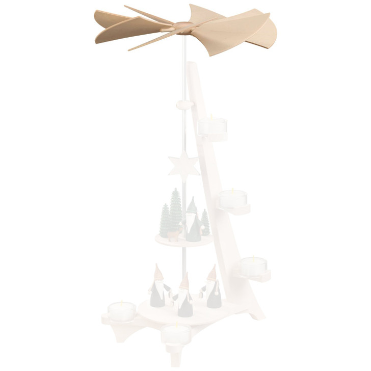 Seiffener Volkskunst Blades and Hub for 1634x – alternate view of the Christmas pyramid